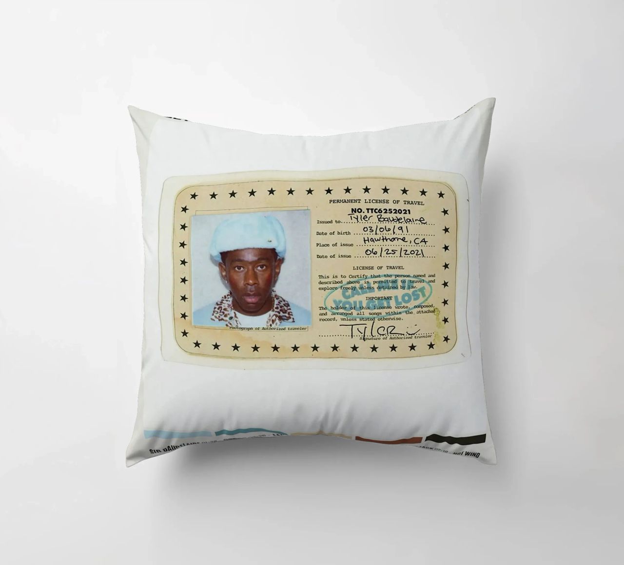 Minimalist Album Tyler The Creator - Call Me If You Get Lost cuscino da edanfargol