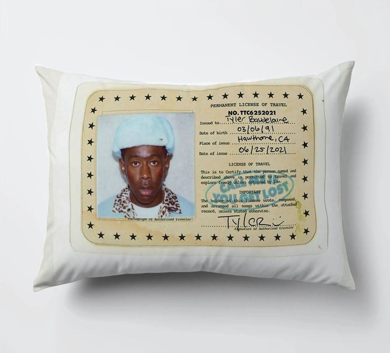 Minimalist Album Tyler The Creator - Call Me If You Get Lost cuscino da edanfargol
