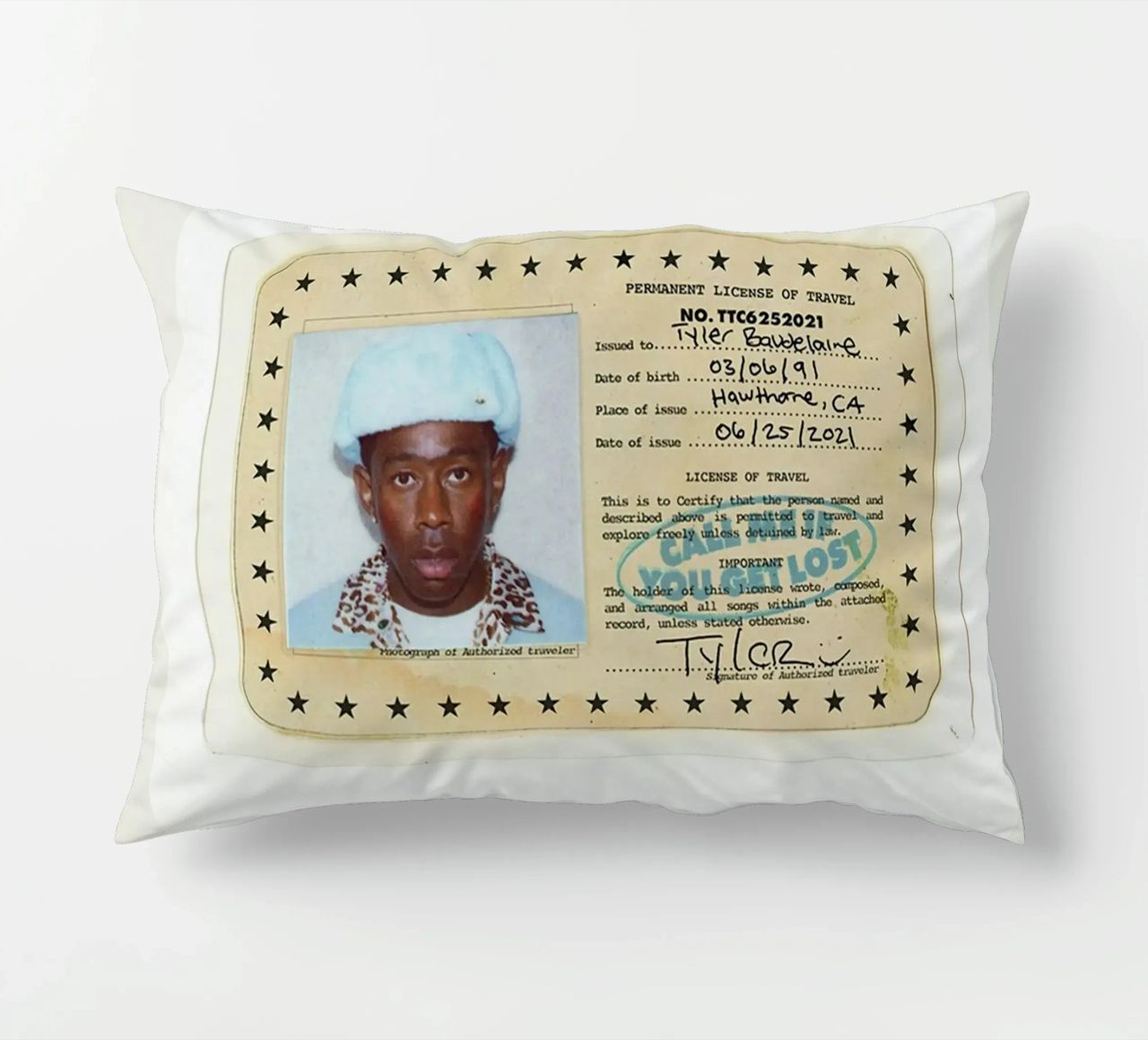 Minimalist Album Tyler The Creator - Call Me If You Get Lost cuscino da edanfargol