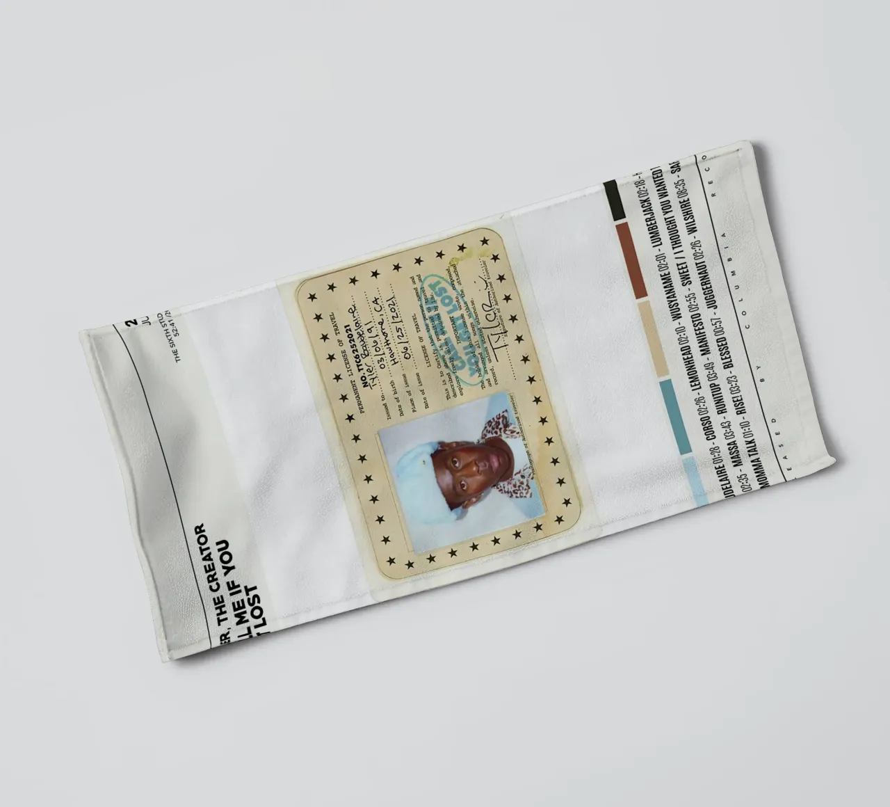 Minimalist Album Tyler The Creator - Call Me If You Get Lost asciugamano da bagno da edanfargol