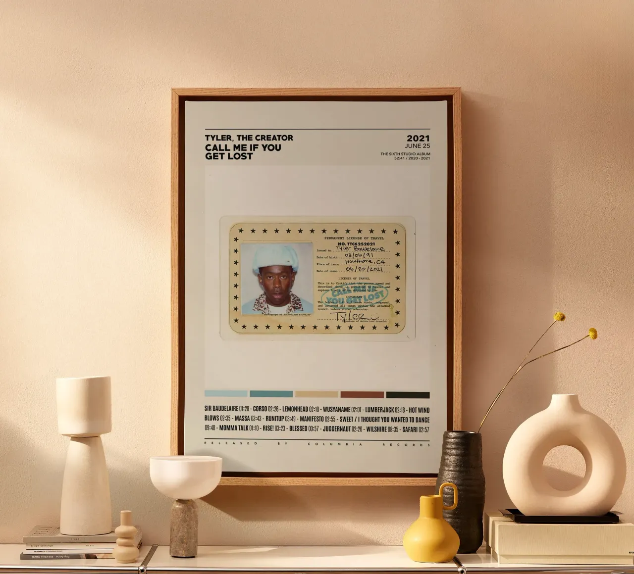 Minimalist Album Tyler The Creator - Call Me If You Get Lost tela da edanfargol