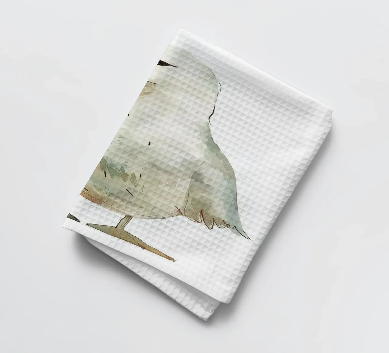 Illustrazione ad acquerello di un albatros canovaccio da cucina da DesignDoodle