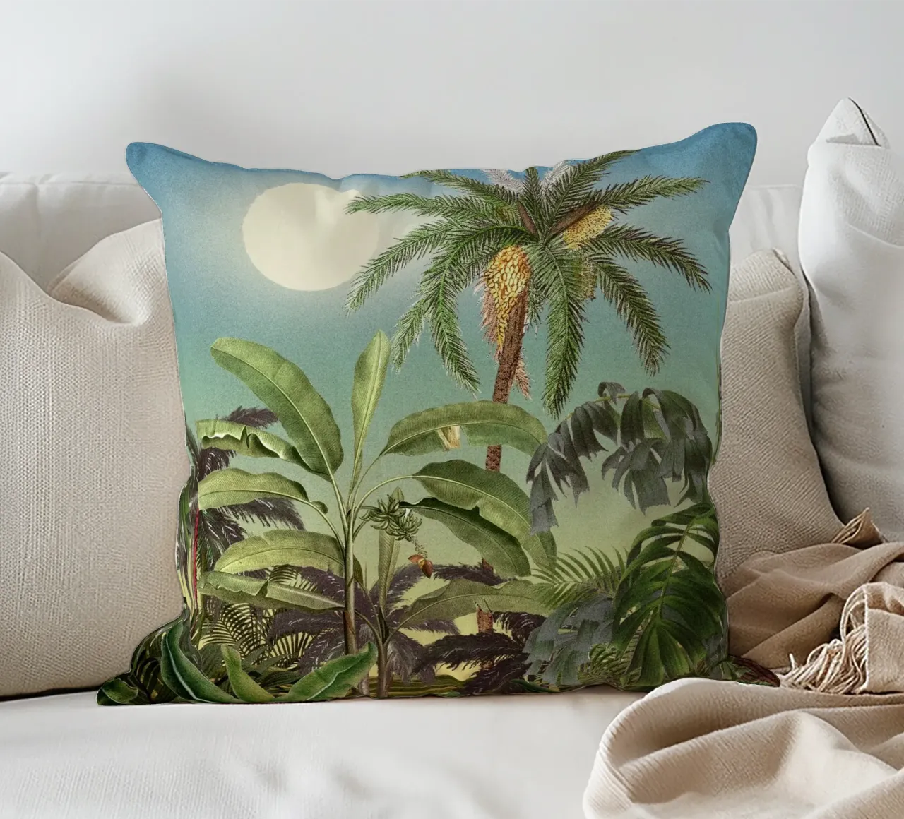 TROPICAL JUNGLE I decorative cushion by burcukorkmazyurek