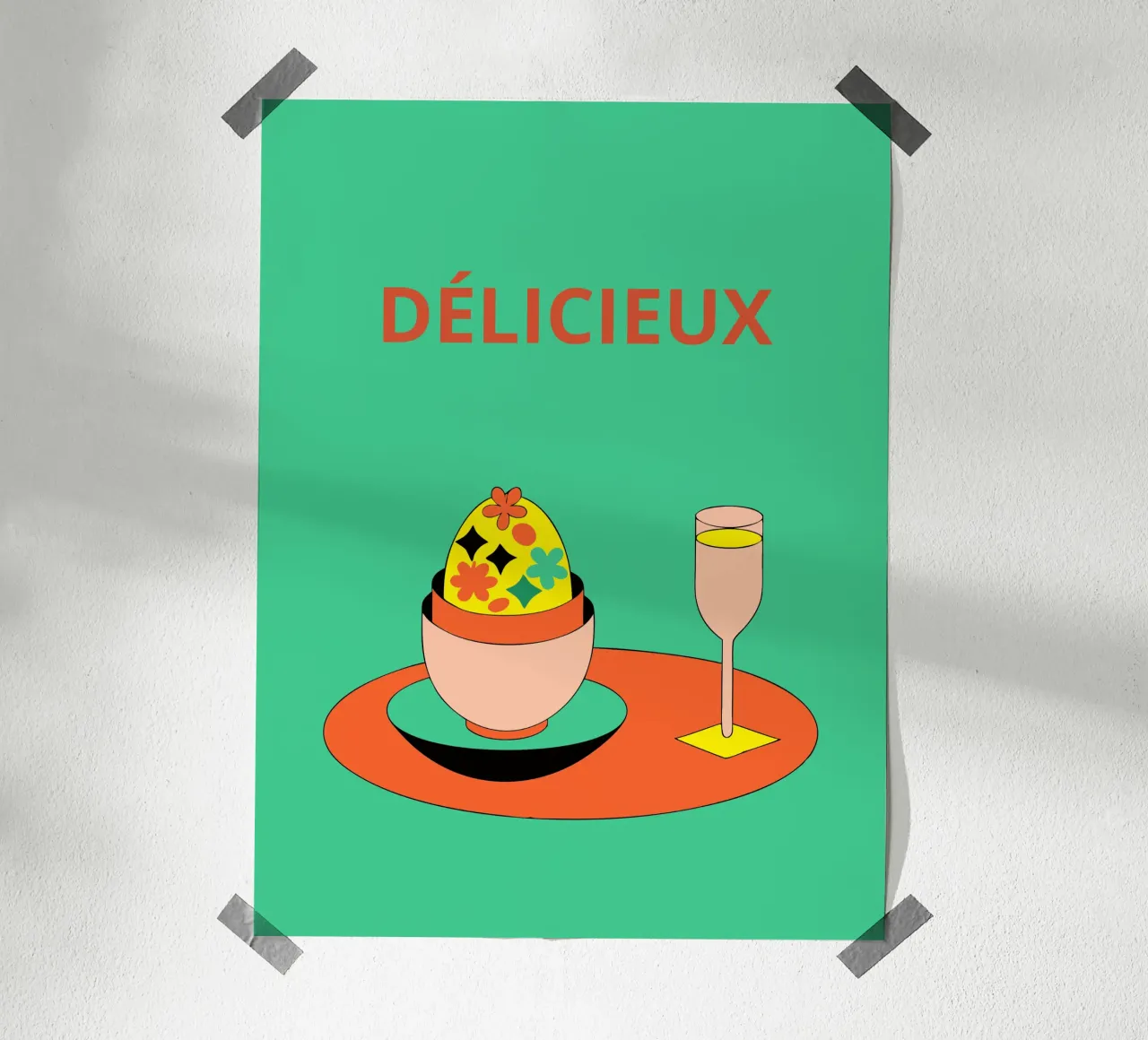 Cibo delizioso poster con telaio in alluminio da OUR SHOP
