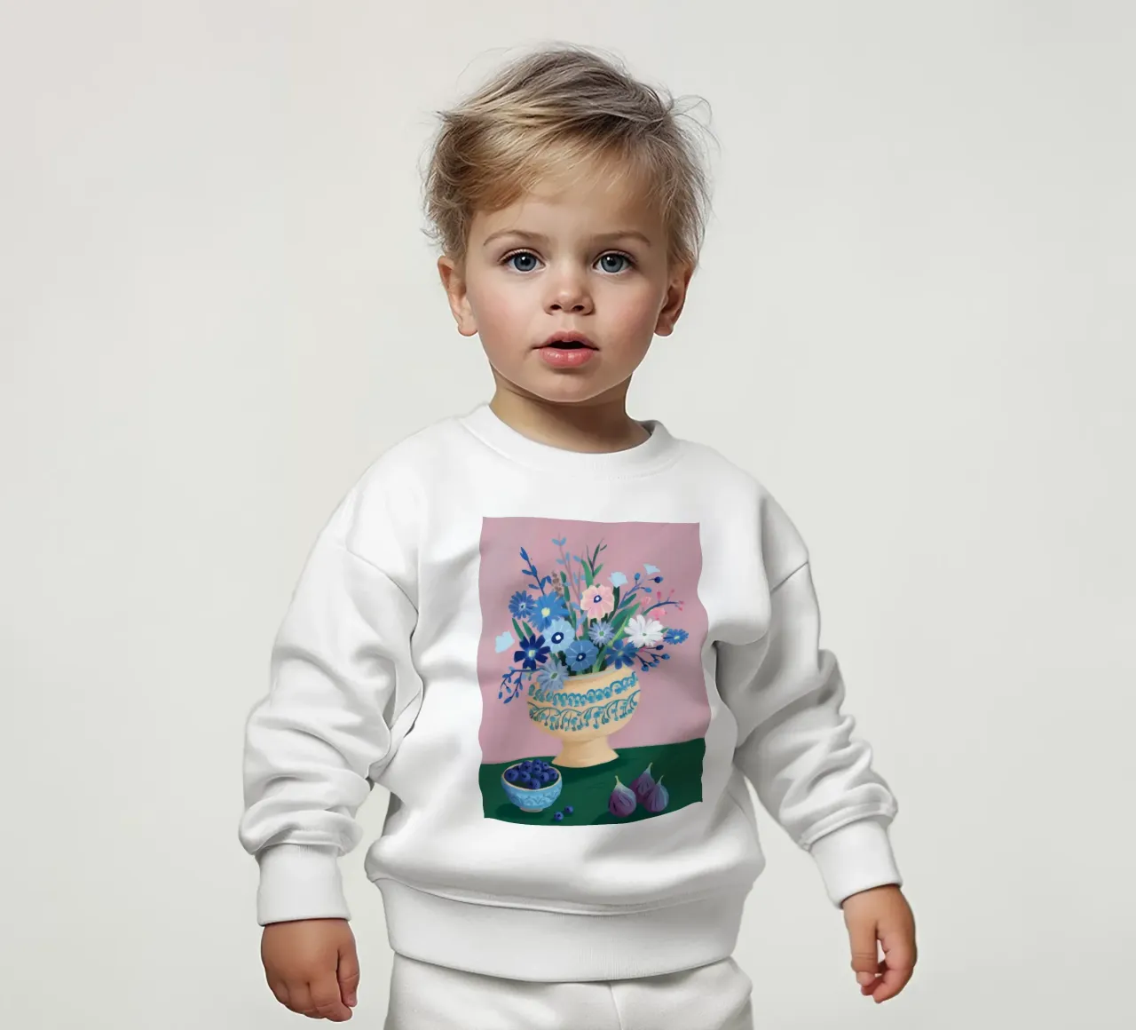Fico blubowl Flora felpa neonato da Lumie Layers