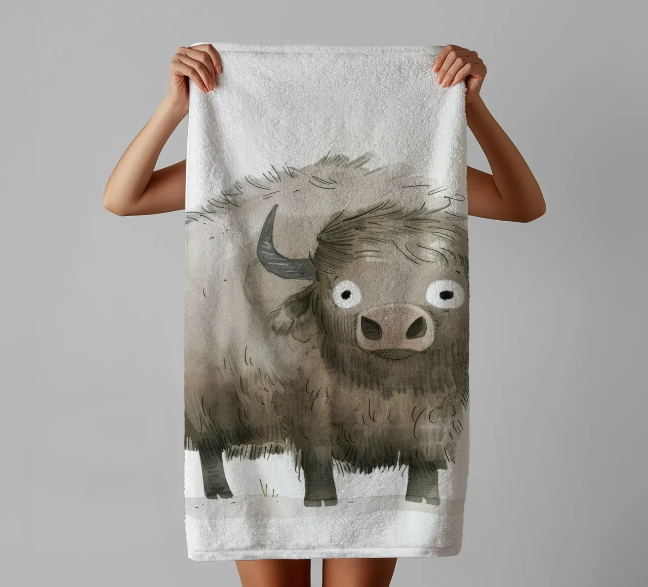 Watercolor Illustration of an Albatross towel by DesignDoodle