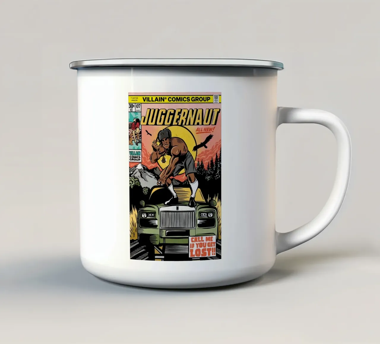 Juggernaut Call Me If You Get Lost Comic Cover tazza in smalto da edanfargol