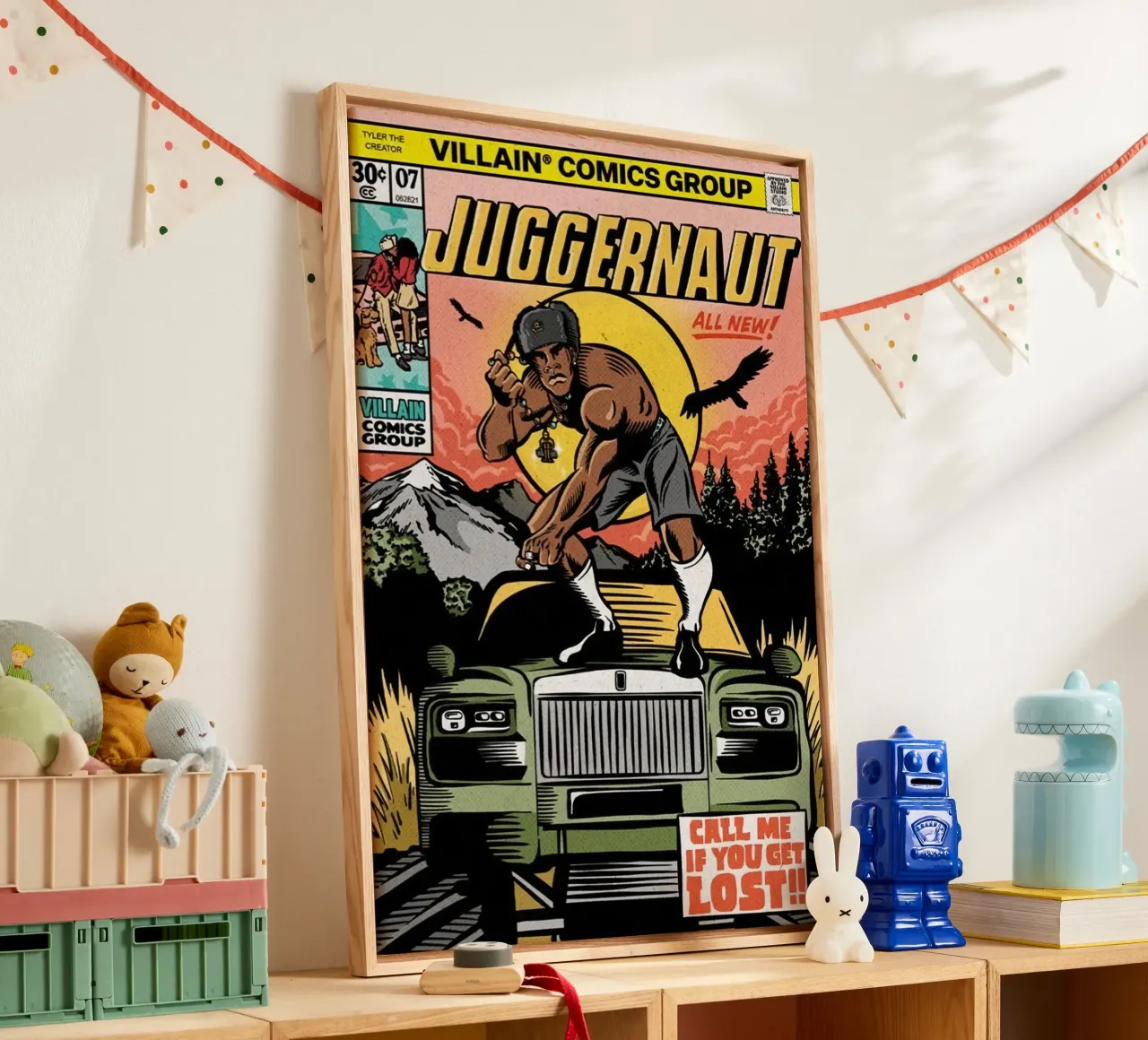 Juggernaut Call Me If You Get Lost Comic Cover tela con Cornice a cassetta da edanfargol