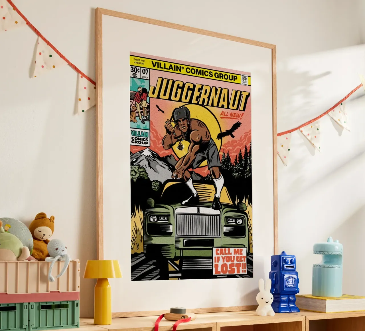 Juggernaut Call Me If You Get Lost Comic Cover poster con telaio in plastica da edanfargol