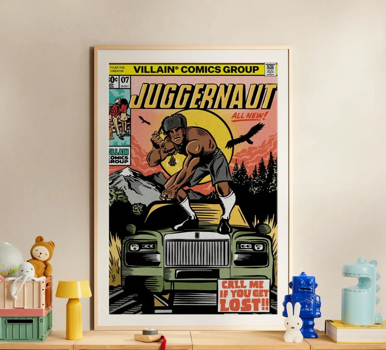 Juggernaut Call Me If You Get Lost Comic Cover poster con telaio in plastica da edanfargol