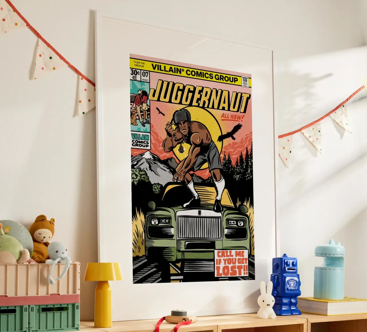 Juggernaut Call Me If You Get Lost Comic Cover poster con telaio in plastica da edanfargol