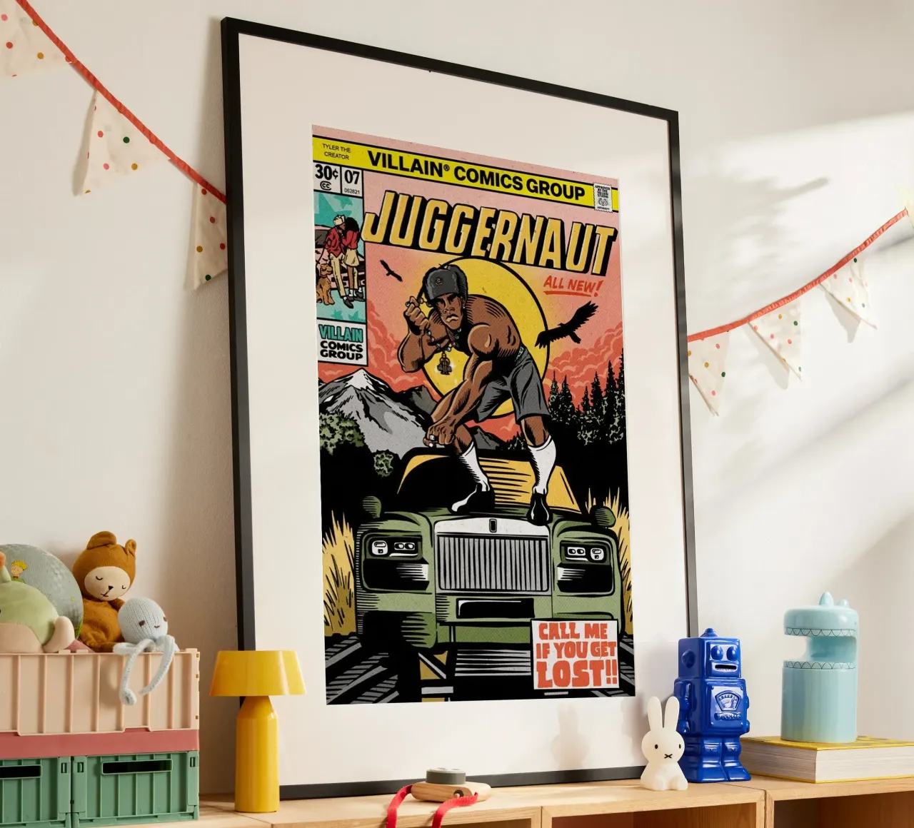 Juggernaut Call Me If You Get Lost Comic Cover poster con telaio in plastica da edanfargol