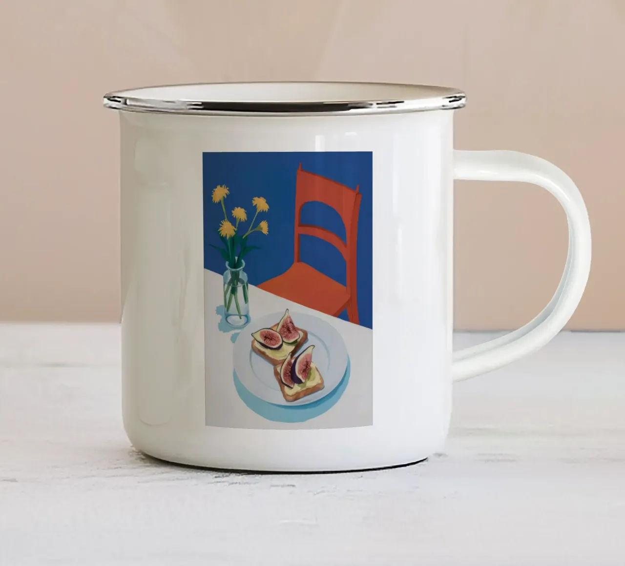 Sedia di fico Solitudine tazza in smalto da Lumie Layers