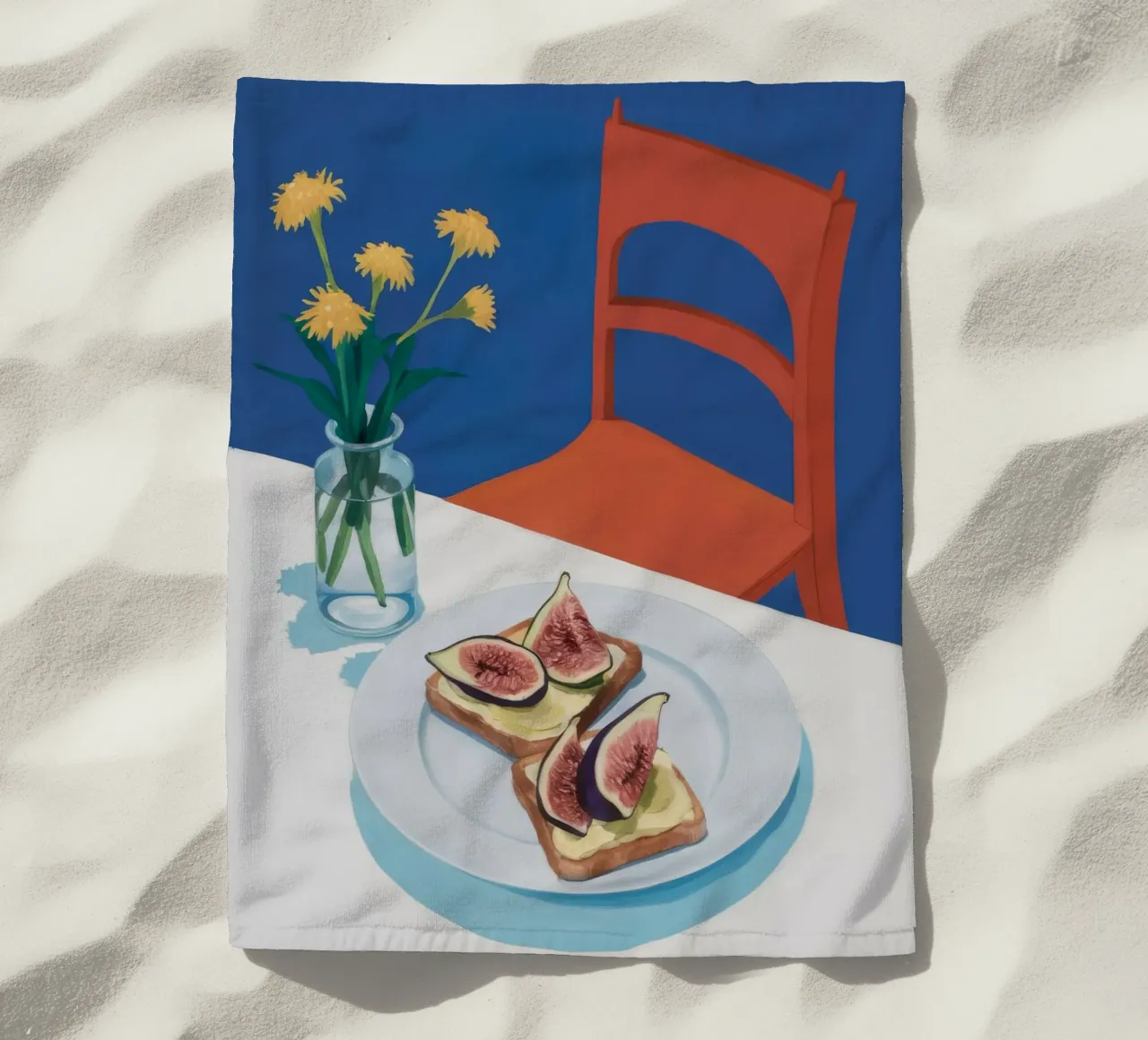 Sedia di fico Solitudine telo mare da Lumie Layers