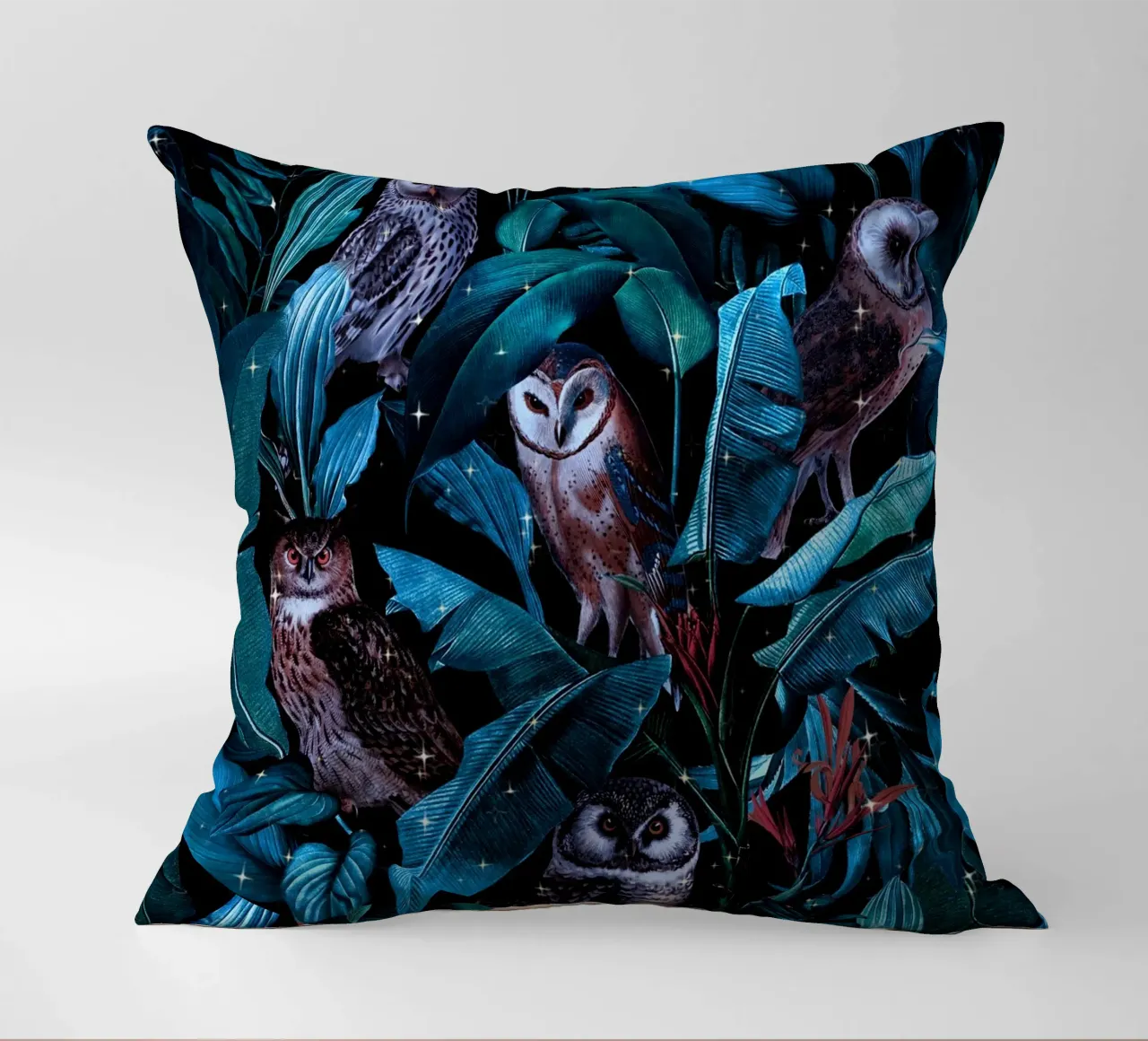 Owl and Leaf Garden cuscino da burcukorkmazyurek