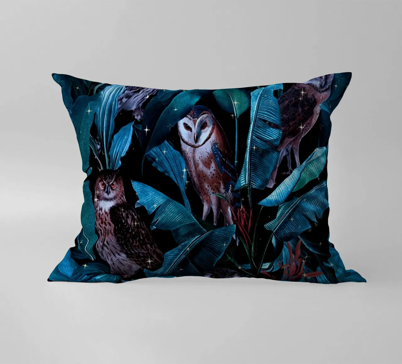Owl and Leaf Garden cuscino da burcukorkmazyurek
