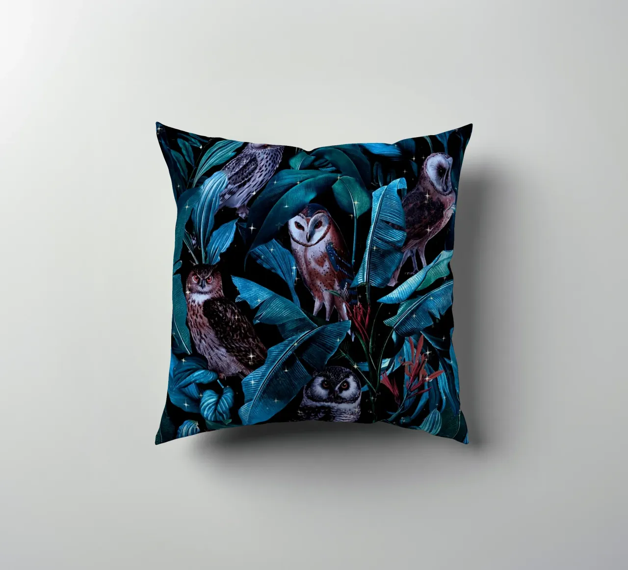 Owl and Leaf Garden cuscino da burcukorkmazyurek