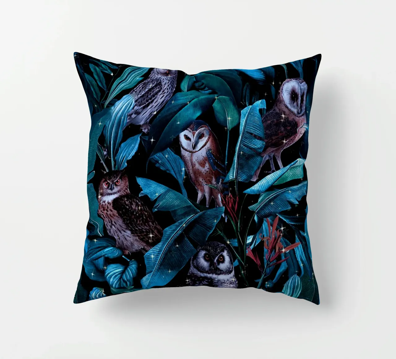 Owl and Leaf Garden cuscino da burcukorkmazyurek