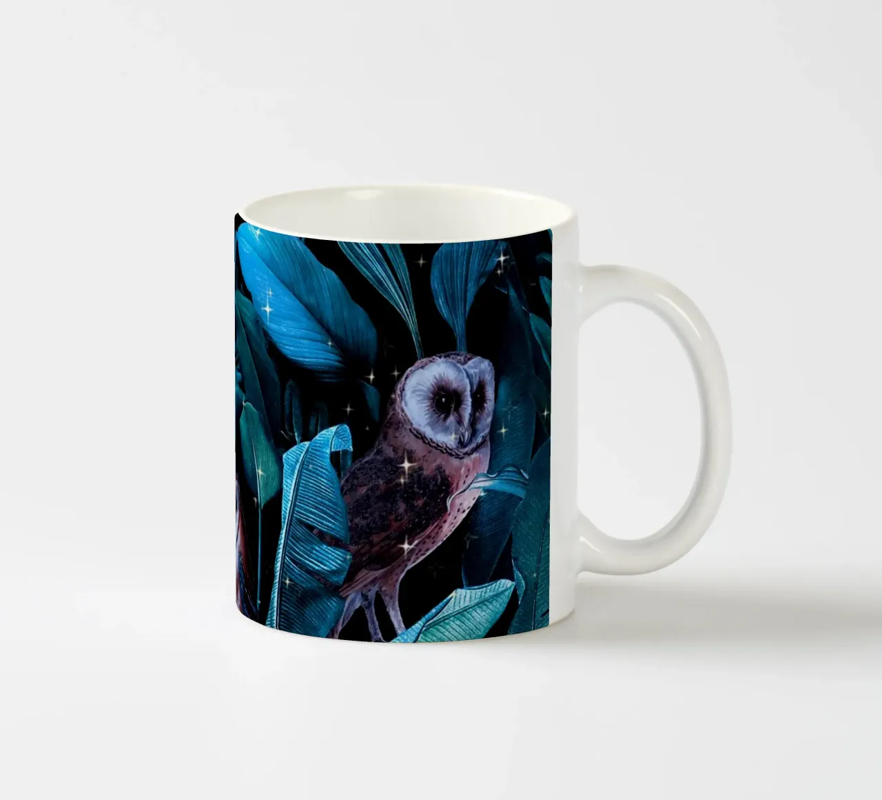 Owl and Leaf Garden tazza in ceramica da burcukorkmazyurek