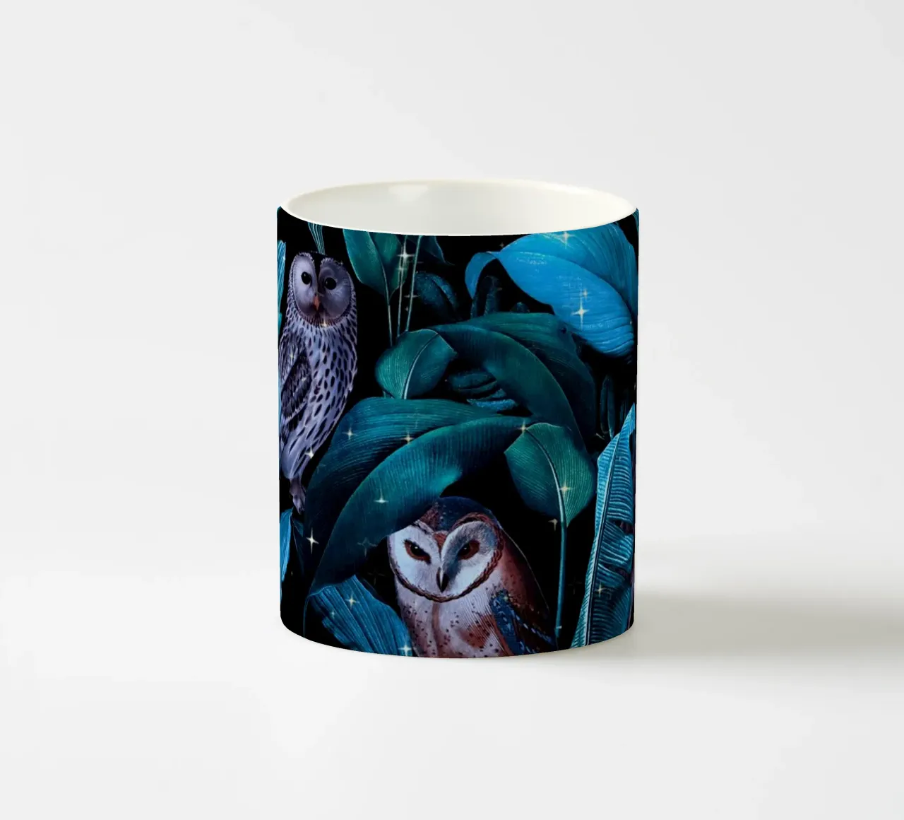Owl and Leaf Garden tazza in ceramica da burcukorkmazyurek
