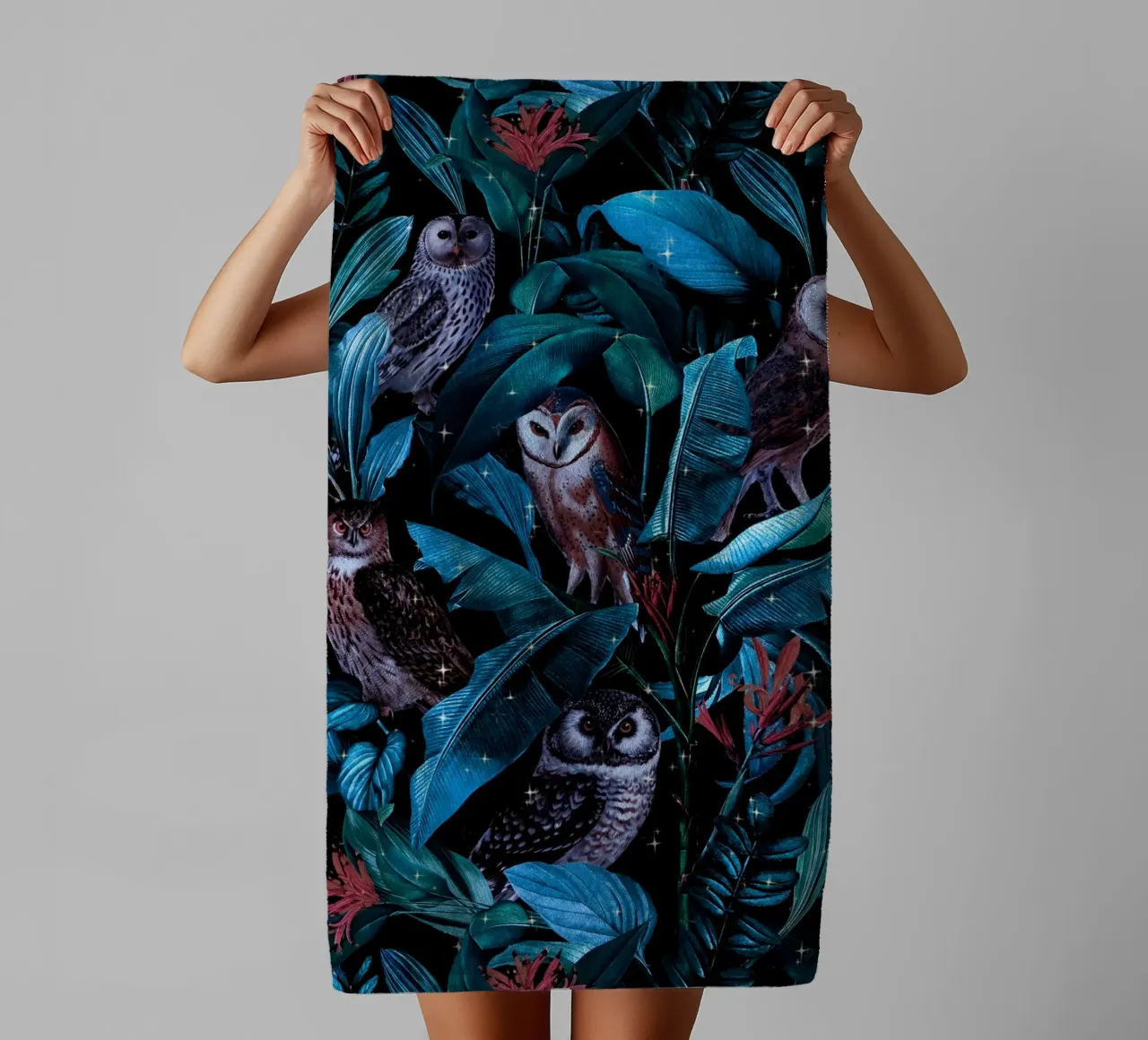 Owl and Leaf Garden asciugamano da bagno da burcukorkmazyurek