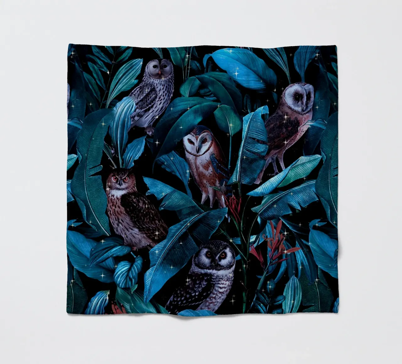 Owl and Leaf Garden coperta in pile da burcukorkmazyurek