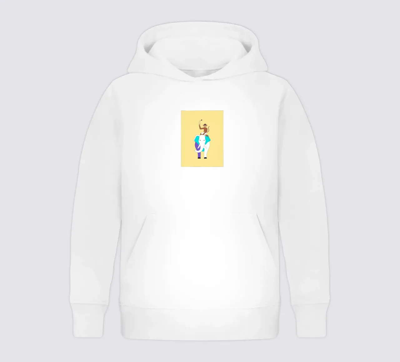 Elephant and Monkey kids hoodie by OUR SHOP