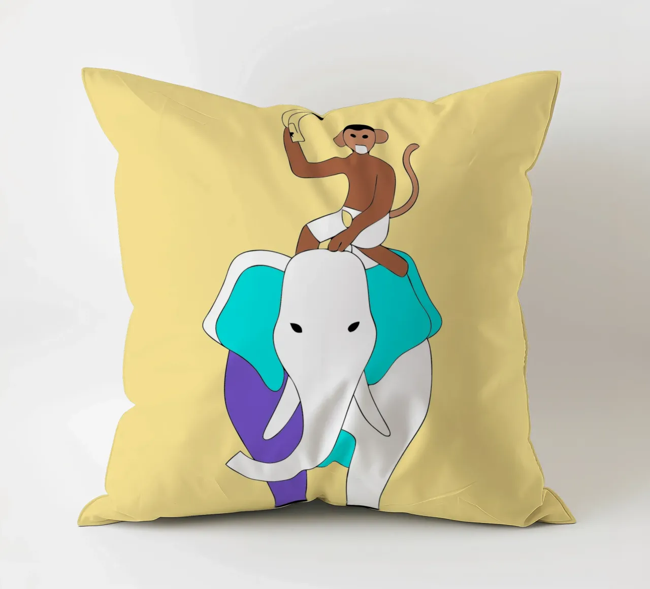 Elefante e scimmia cuscino da OUR SHOP