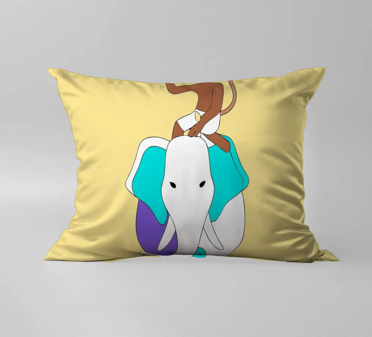 Elefante e scimmia cuscino da OUR SHOP