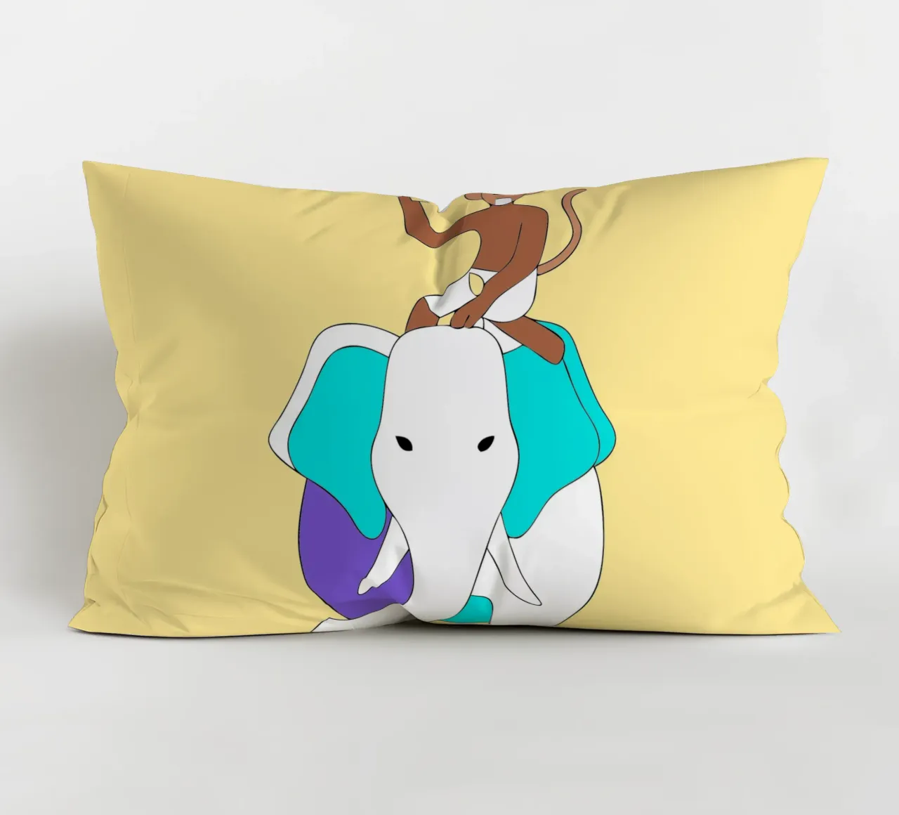 Elefante e scimmia cuscino da OUR SHOP