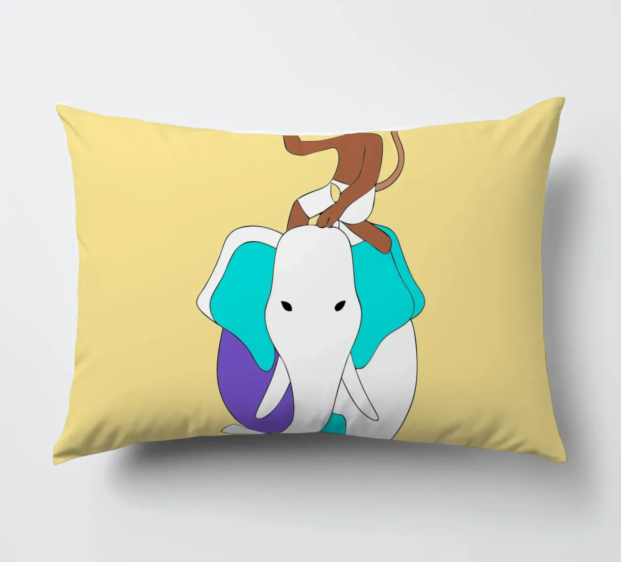 Elefante e scimmia cuscino da OUR SHOP