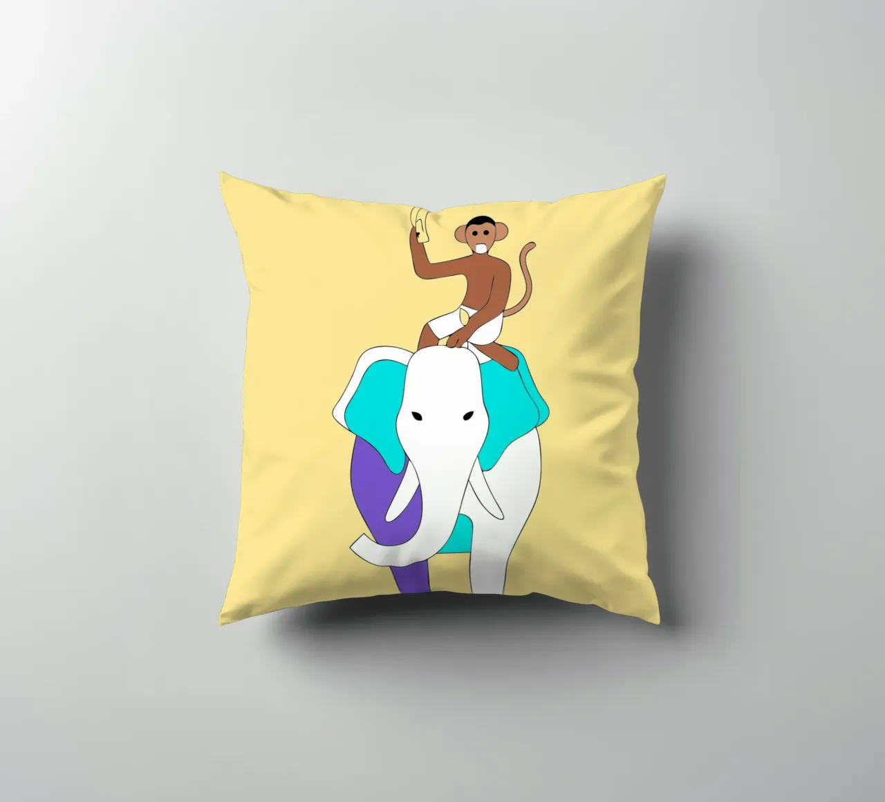 Elefante e scimmia cuscino da OUR SHOP