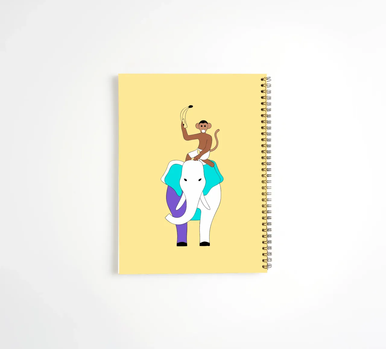 Elephant and Monkey spiral notebook by OUR SHOP