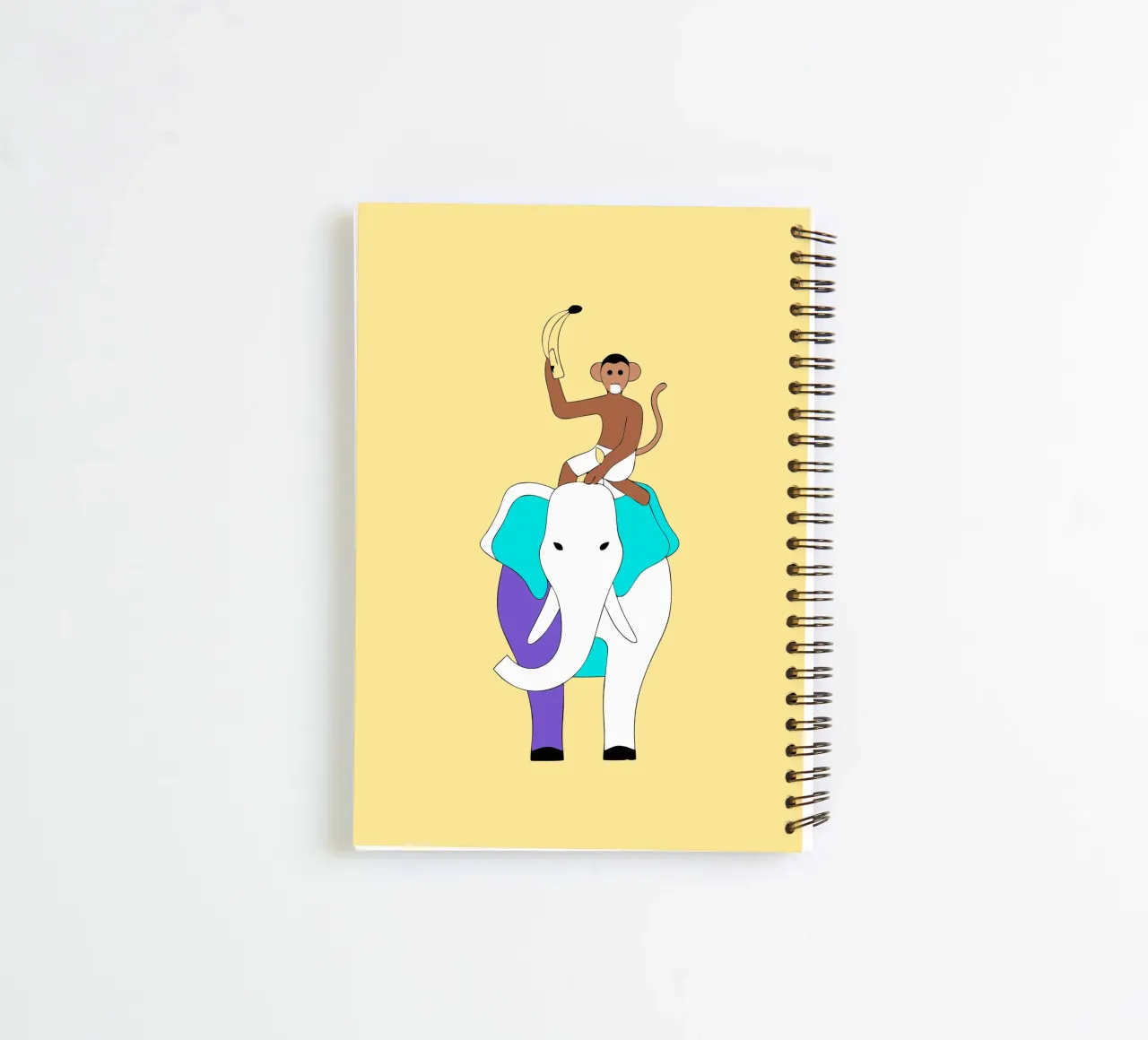 Elephant and Monkey spiral notebook by OUR SHOP