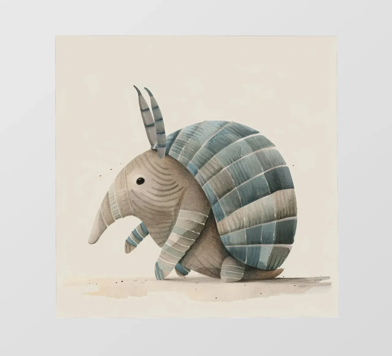 Illustrazione ad acquerello di un armadillo carta da parati fotografica da DesignDoodle