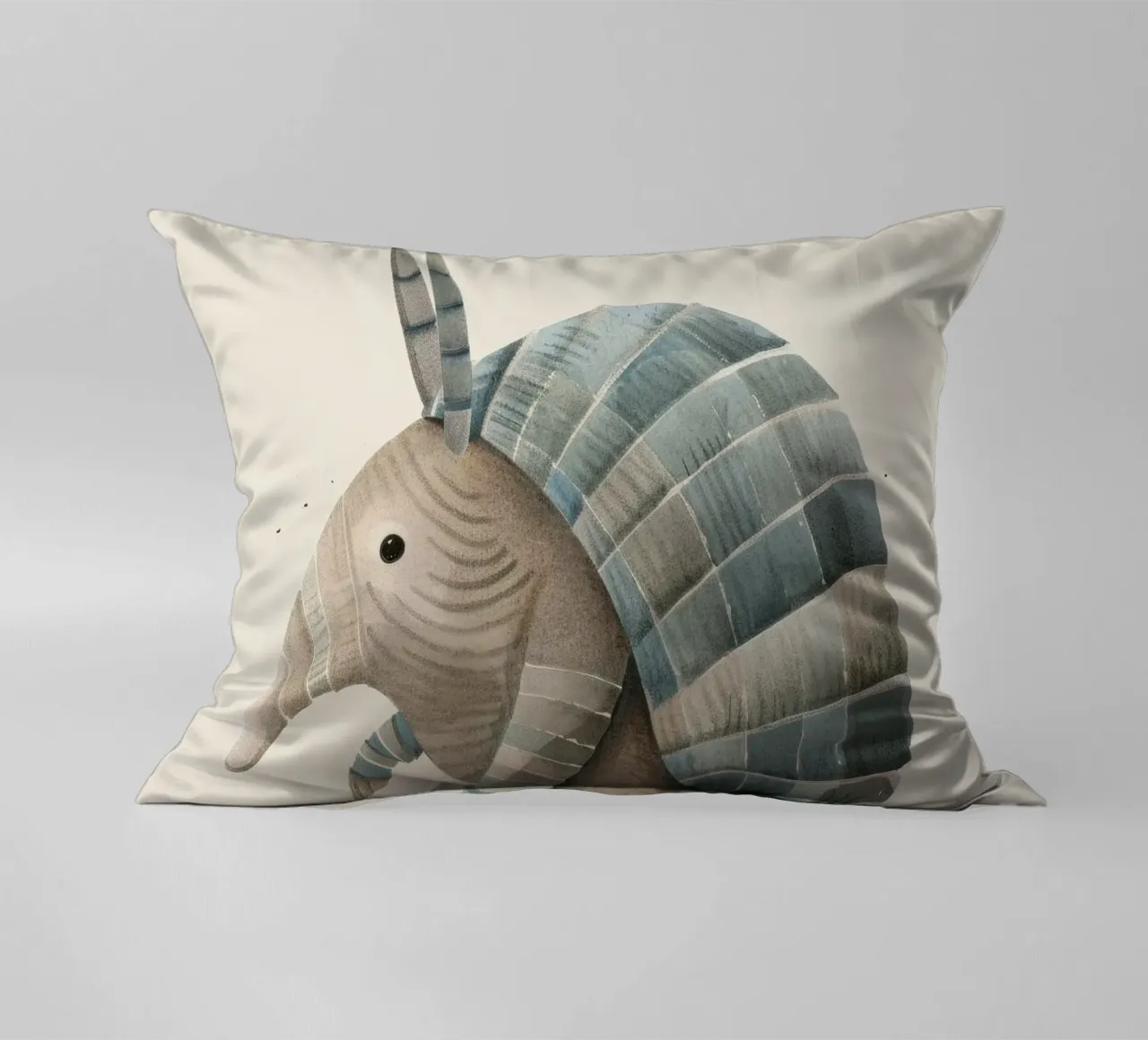 Illustrazione ad acquerello di un armadillo cuscino da DesignDoodle