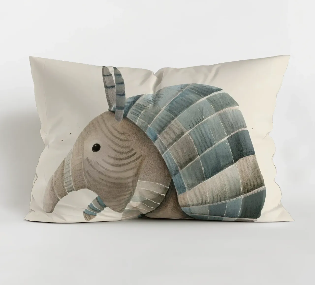 Illustrazione ad acquerello di un armadillo cuscino da DesignDoodle