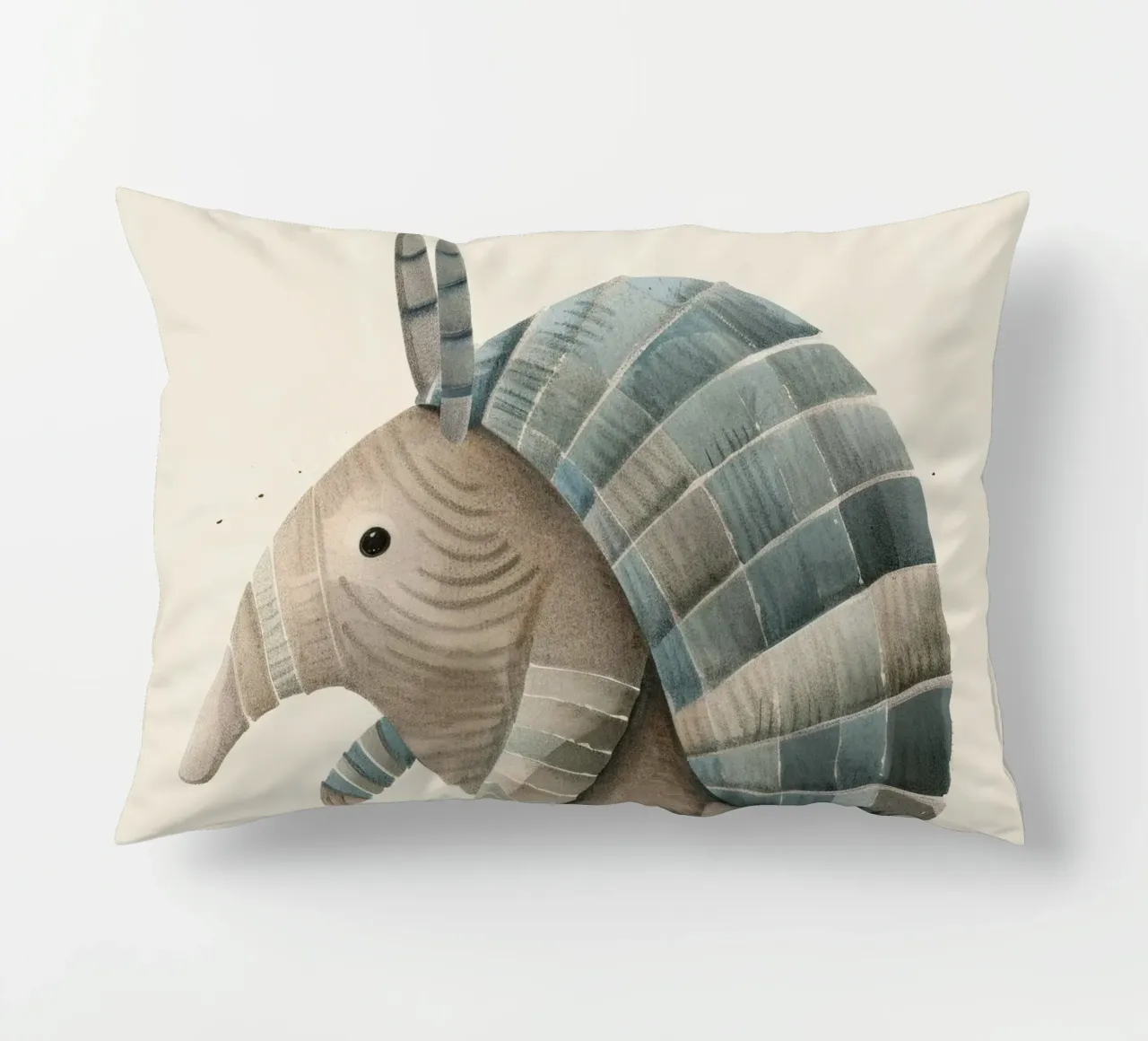 Illustrazione ad acquerello di un armadillo cuscino da DesignDoodle