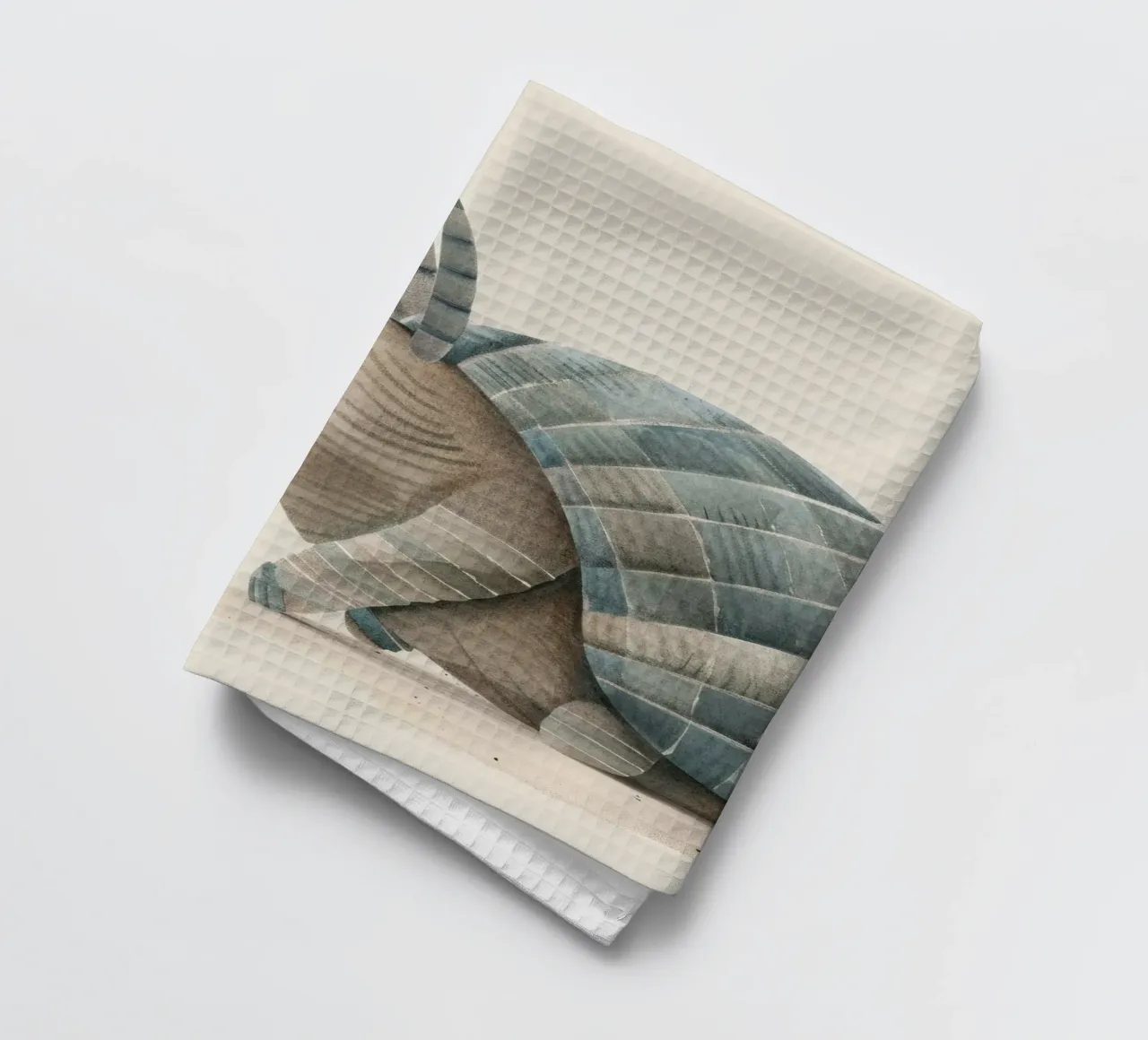 Illustrazione ad acquerello di un armadillo canovaccio da cucina da DesignDoodle