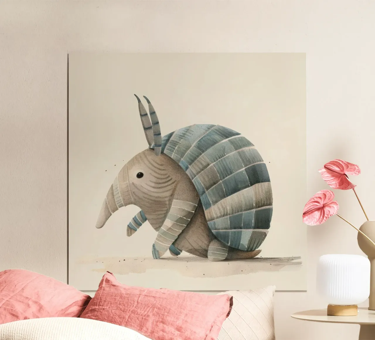 Illustrazione ad acquerello di un armadillo carta hahnemühle da DesignDoodle