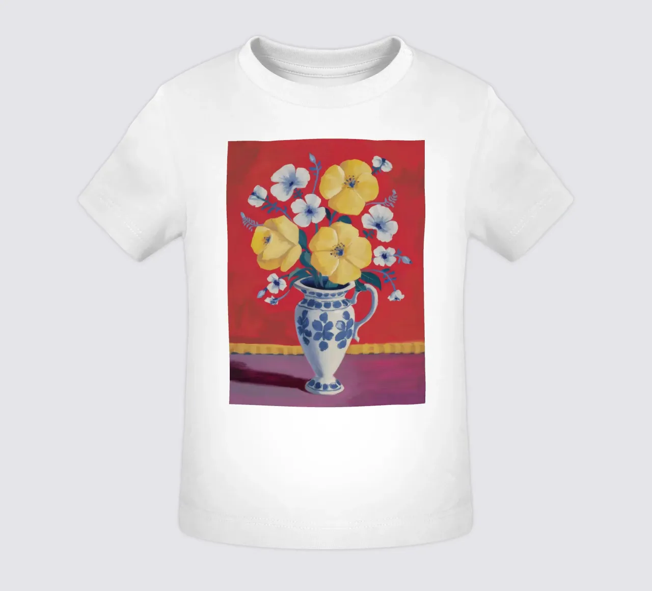 Brocca a fiore giallo maglietta neonato da Lumie Layers