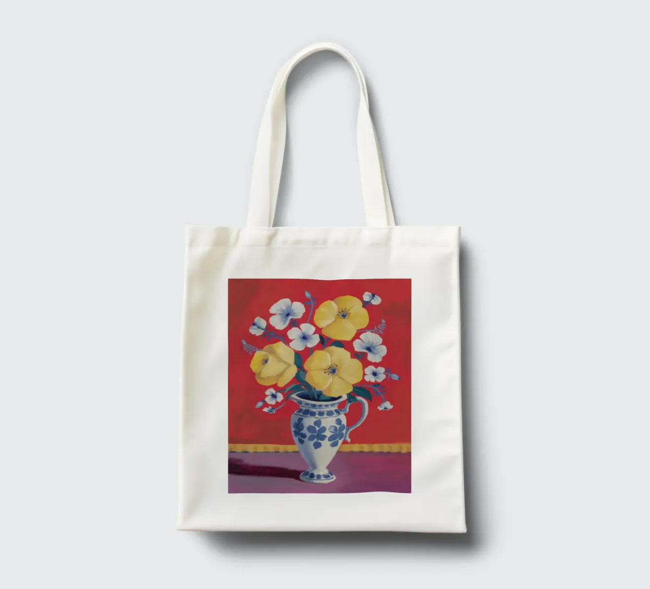 Yellow Bloom Pitcher tote bag by Lumie Layers