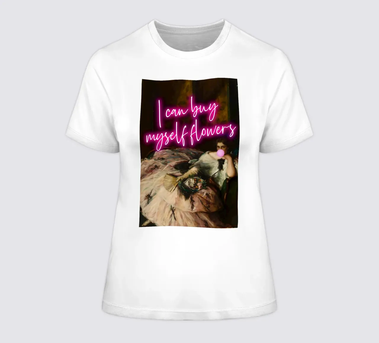Feminist Neon Art women's fitted t-shirt by GraceDigitalArtCo