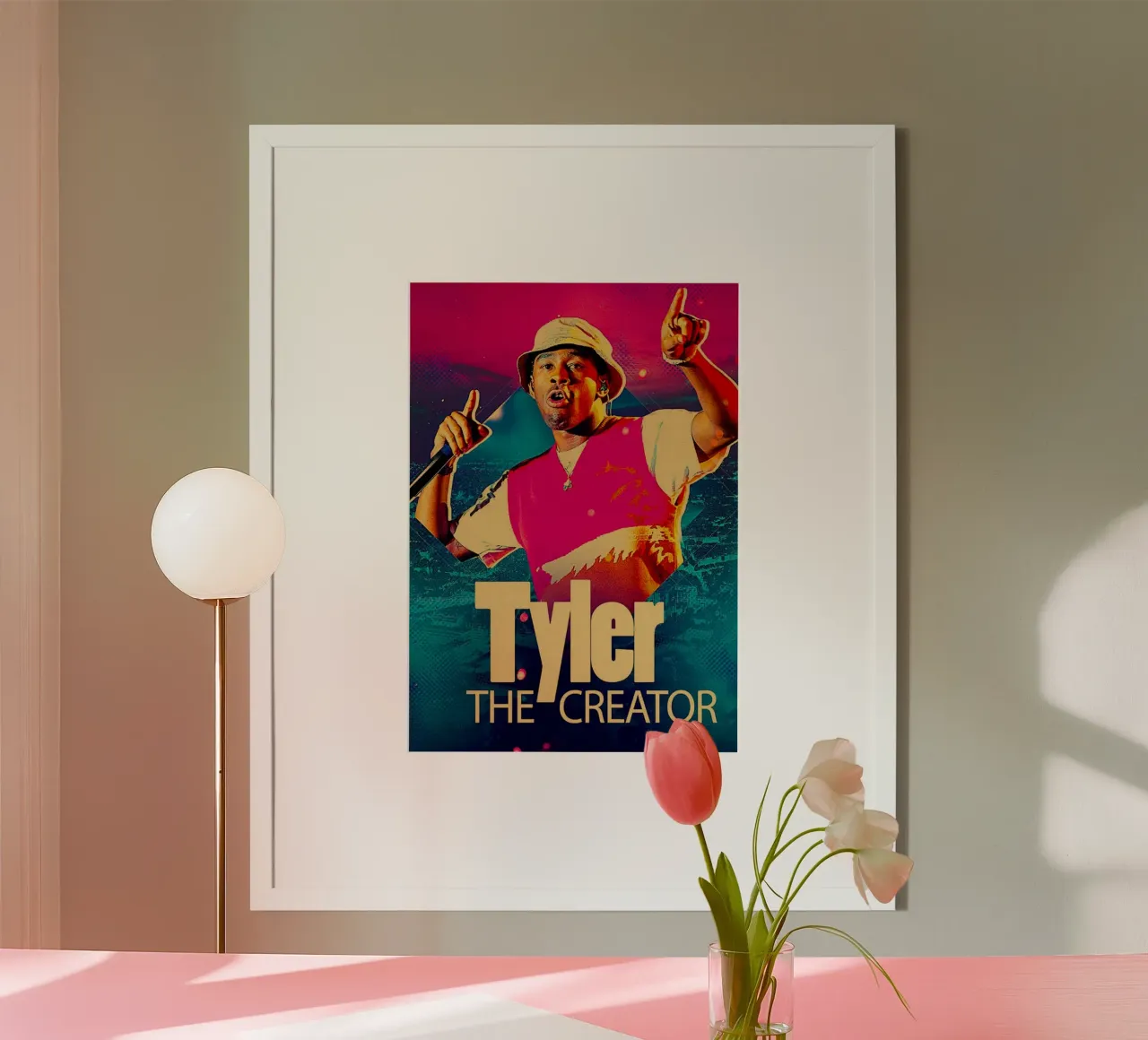 Sing Dance Tyler The Creator Poster poster con telaio in alluminio da edanfargol