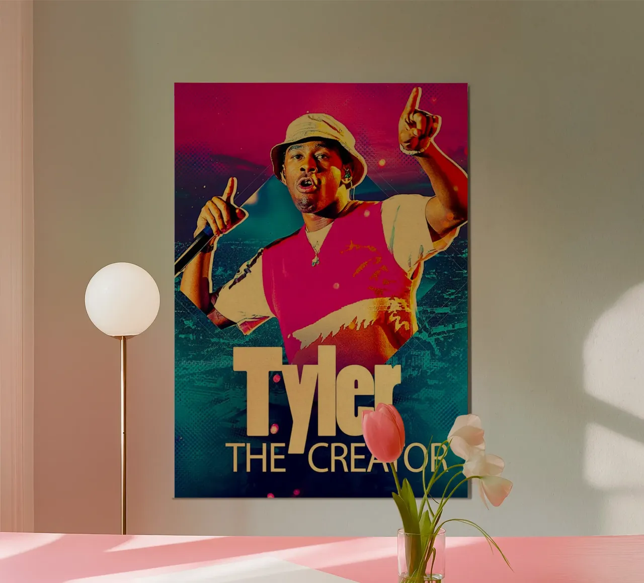 Sing Dance Tyler The Creator Poster poster con telaio in alluminio da edanfargol
