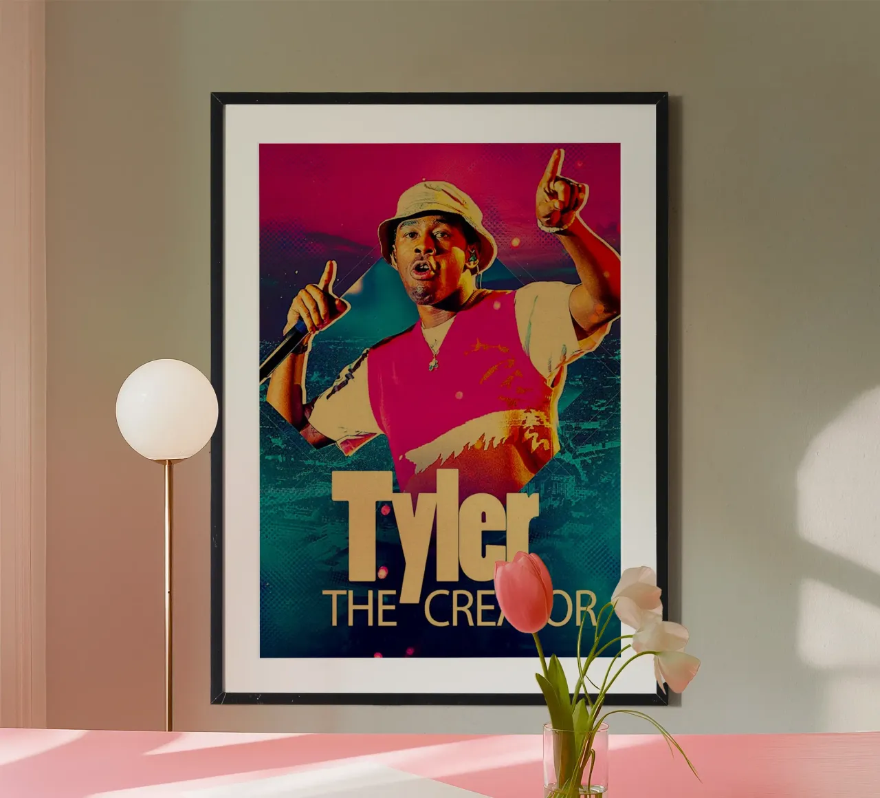Sing Dance Tyler The Creator Poster poster con telaio in alluminio da edanfargol