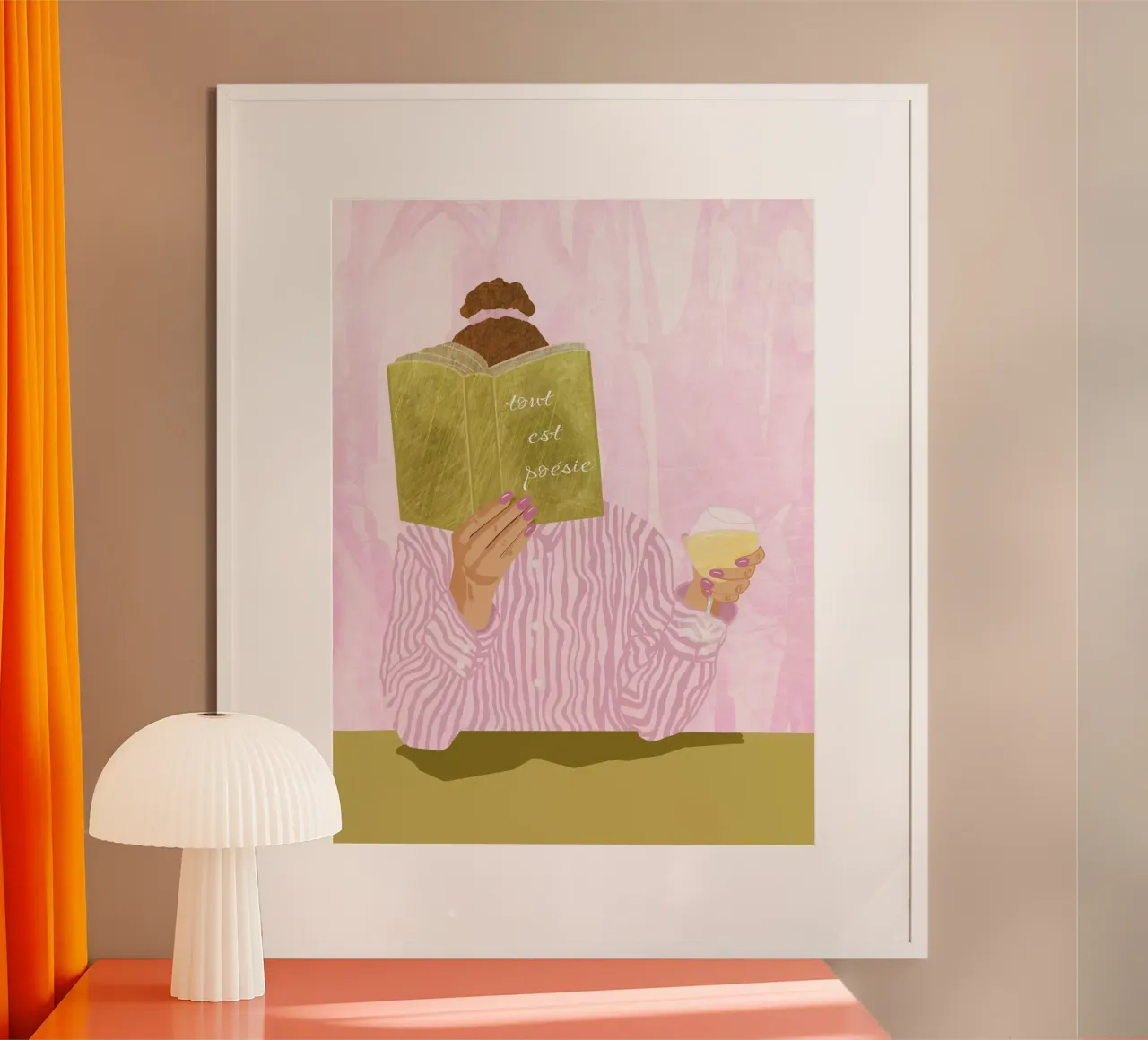 Tout Est Poesie poster con telaio in alluminio da Sannel Larson