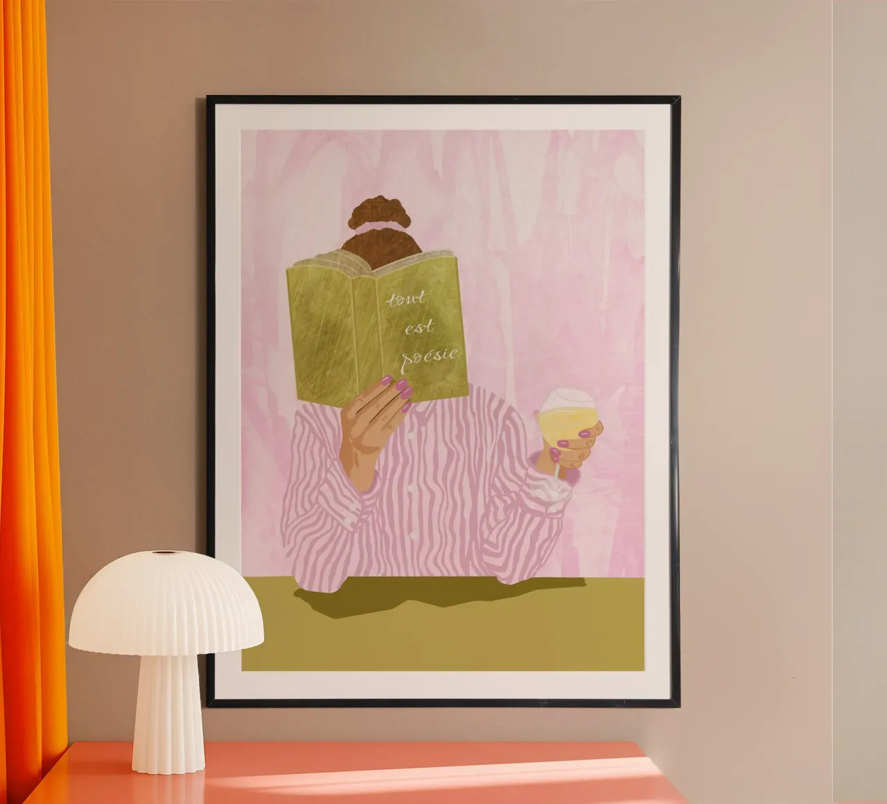 Tout Est Poesie poster con telaio in alluminio da Sannel Larson