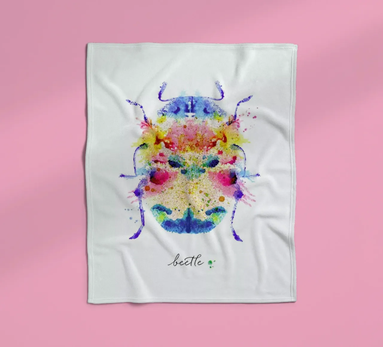 Ink Beetle Psychadelic II coperta in pile da Flora & Fauna
