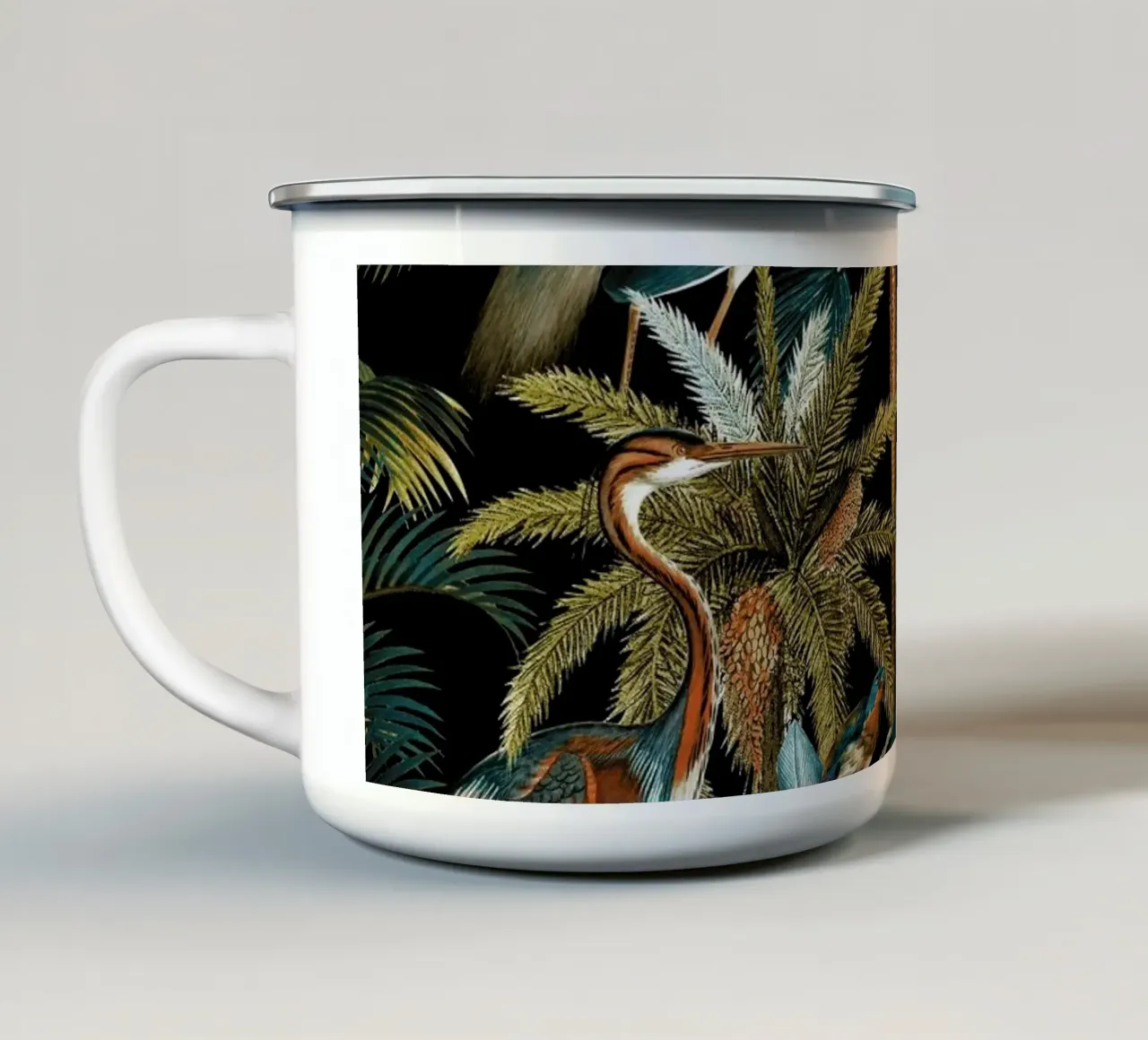 Jungle and Birds I tazza in smalto da burcukorkmazyurek